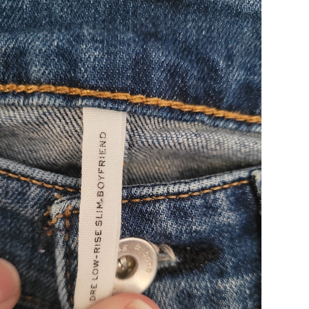 Rag & Bone Dre Low-Rise Slim Boyfriend Jeans Bellview Wash Blue Size 23 #9 - Picture 5 of 7